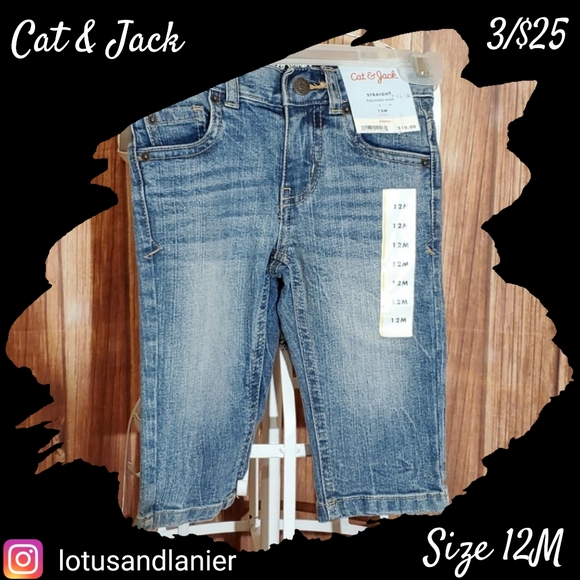 Cat & Jack Jeans Sz 12 M NWT 3/$25 - Picture 1 of 3